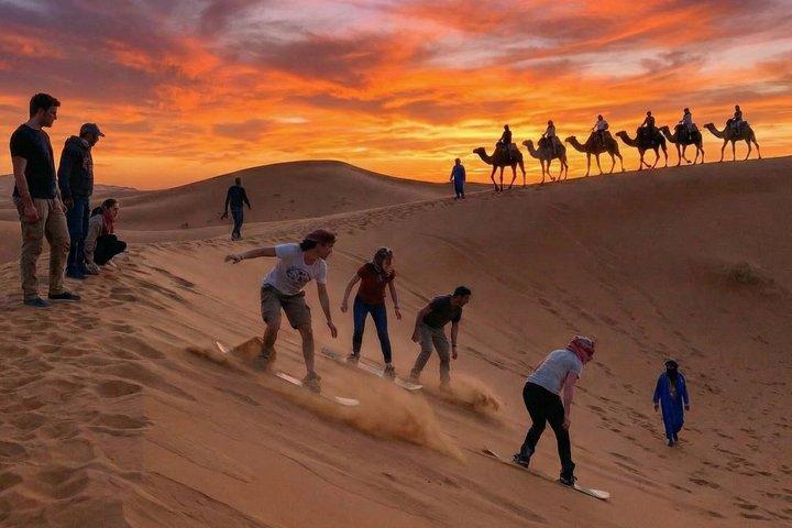 Taghazout 3-in-1 Desert Tour: Quad, Camel, Sandboarding & BBQ