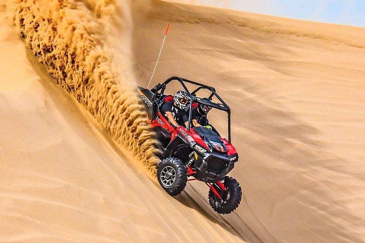 Premium Desert safari With Dune buggy camel ride BBQ dinner