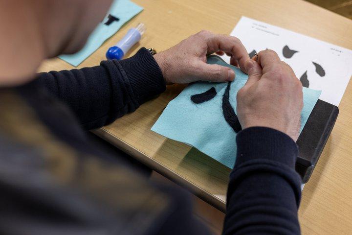 京都 ： 「 羊毛フェルト漢字アート＋抹茶」でお土産を