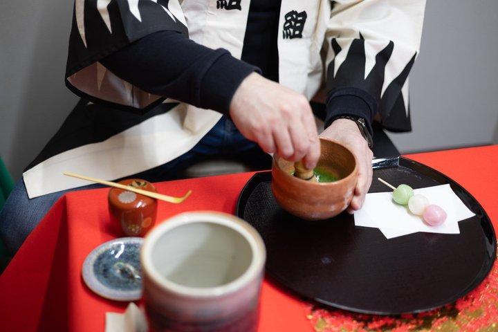 京都 ： 「 羊毛フェルト漢字アート＋抹茶」でお土産を
