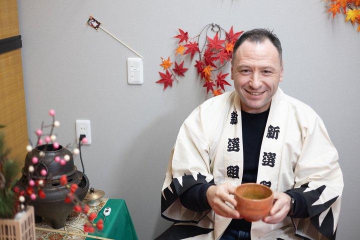 京都 ： 「 羊毛フェルト漢字アート＋抹茶」でお土産を