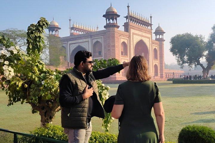 Agra : Taj Mahal et visite guidée du fort d'Agra avec coupe-file
