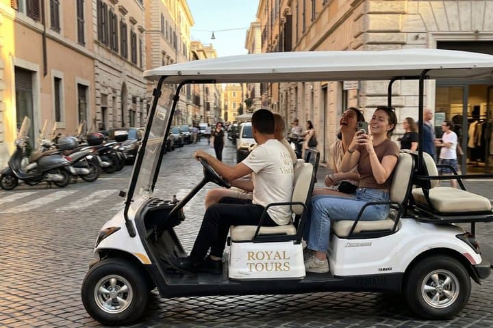 Roma in Love: Private Golf Cart Tour with Pick Up and Drop Off