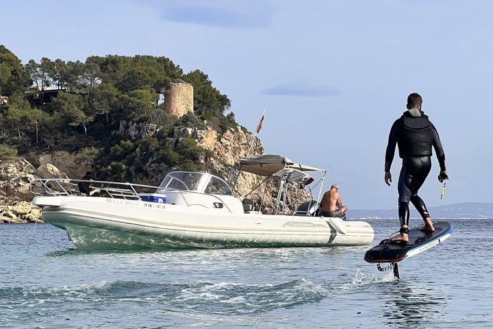 パルマ・デ・マヨルカのプライベートボート旅行（水のおもちゃと25の入り江付き）