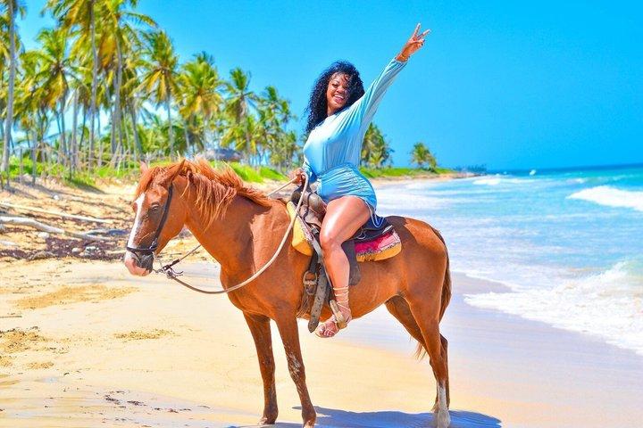 Punta Cana Horseback ridning udflugt på stranden med afhentning