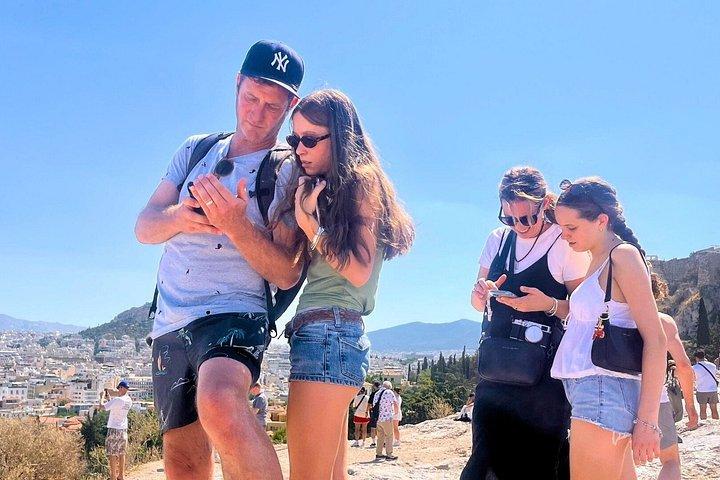 アテネ家族神話宝探しとツアーwフードストップ