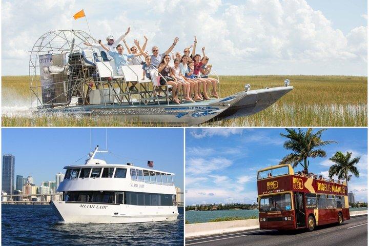 Best of Miami : エバーグレーズ、ベイクルーズ、オープントップバスツアー