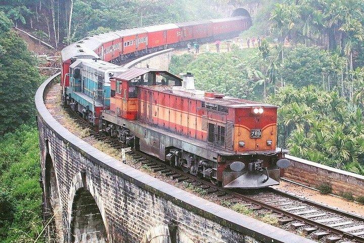 スリランカエレファントトランジット日帰りツアー , 列車乗車とナインアーチ