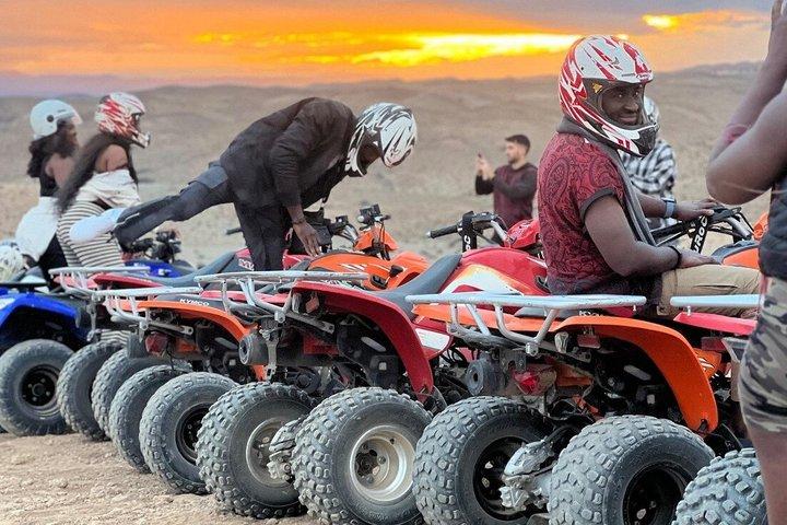 Agafay Desert:Quad bike Camel Ride Fire Show Traditional Dinner