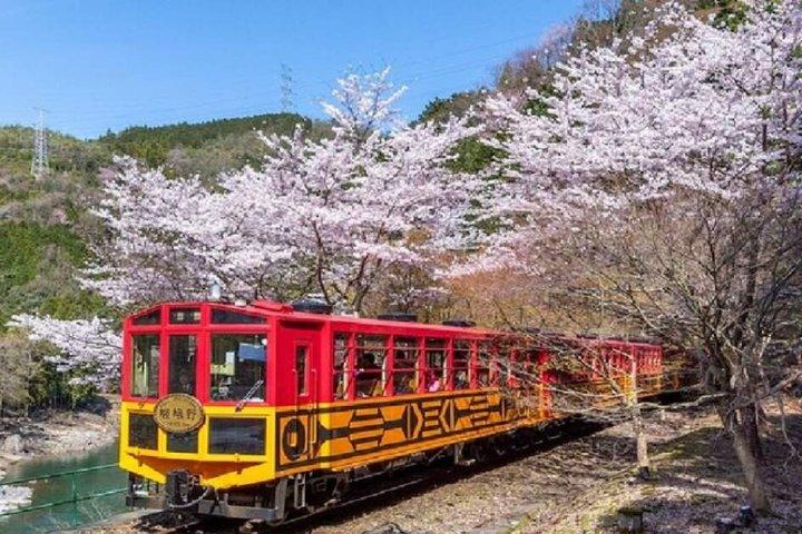 Bilhete de trem romântico Sagano