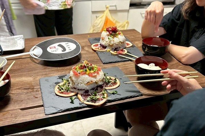 京風みそ汁とちらし寿司の調理体験