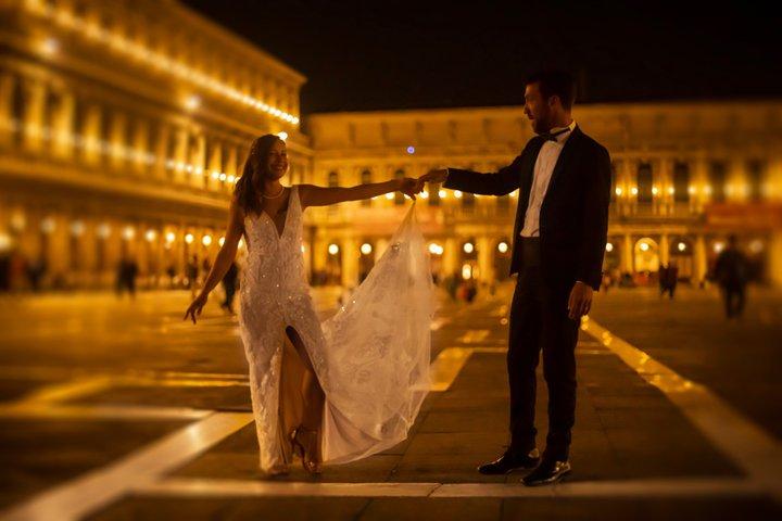 Foto de casal em Veneza
