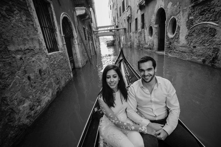 Foto de casal em Veneza