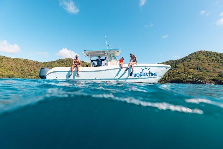 セントジョン島またはセントトーマス島からの半日または1日のプライベートボートチャーター