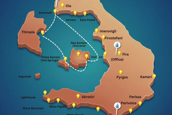 Caldera Private Cruise & Vulkanwanderung