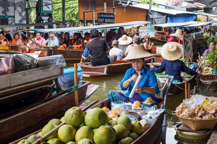 Private Bangkok Grand Palace Maeklong Rail & Floating Market Tour