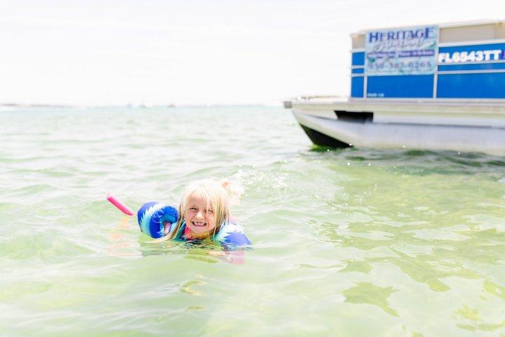 シェル島へのダブルデッカースライドボートレンタル