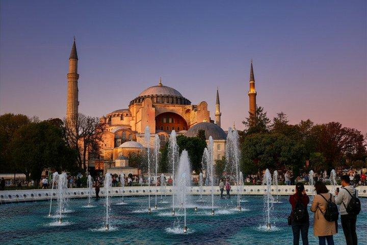 Istanbul Kvällsvandring: Blå moskén, Hagia Sofia