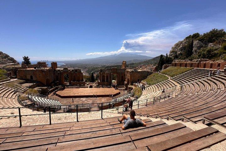 Taormina com teatro grego e Castelmola de Catania Tour