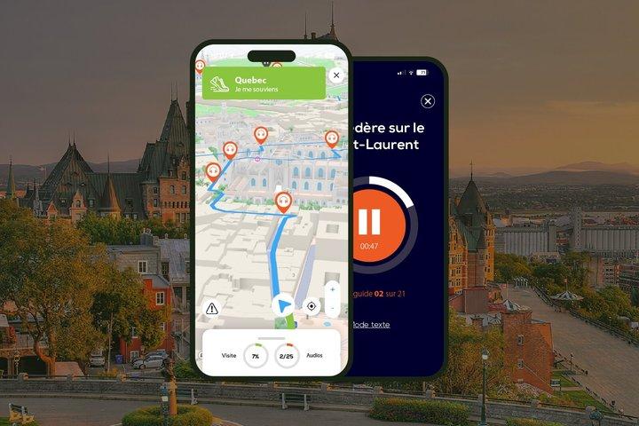 Québec Visite audioguidée à pied 1h45 et 24 commentaires audios