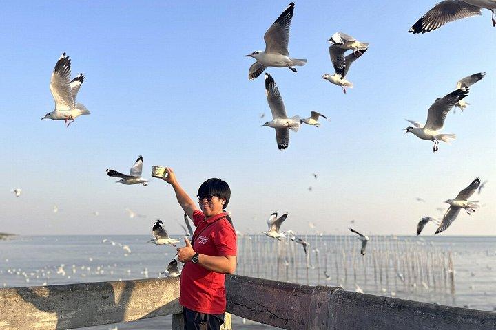 バンコク日帰り旅行：エラワン博物館、古代都市＆海辺の夕日