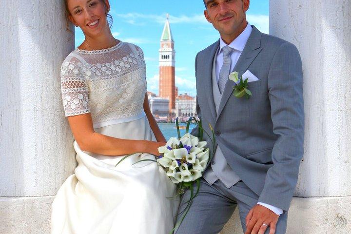 Foto de casal em Veneza