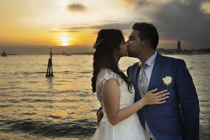 Foto de casal em Veneza