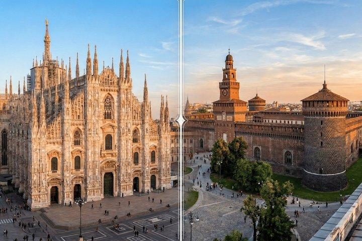 Dom mit Terrassen und Schloss Sforza Führung in Mailand
