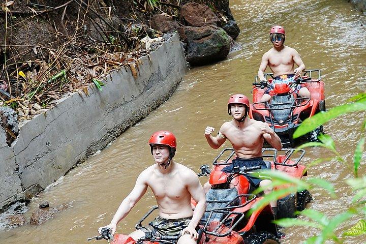 バリATVクワッドバイク—滝、トンネル、ゴリラ像アドベンチャー