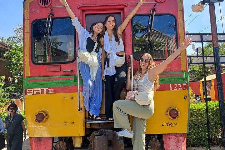 Privater Maeklong Eisenbahnmarkt, Schwimmender Markt & Drachentempel