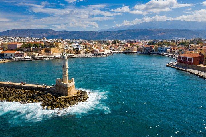 チャニアは、港ピックアップとビーチタイムで海岸の小旅行を強調