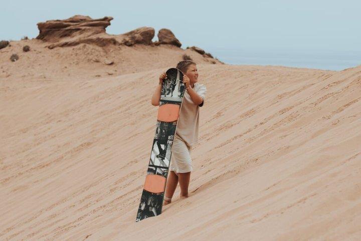 Agadir Sandboarding and Canyon Visit Experience at Timlalin Dunes