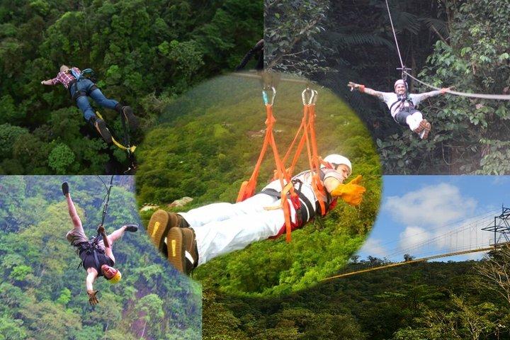 Bungee Jump in der Nähe von San José, Costa Rica mit Canopy Ziplines und Superman Cable