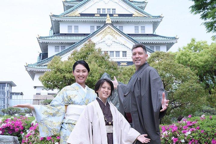 Kimono shooting at Osaka Castle and Stroll
