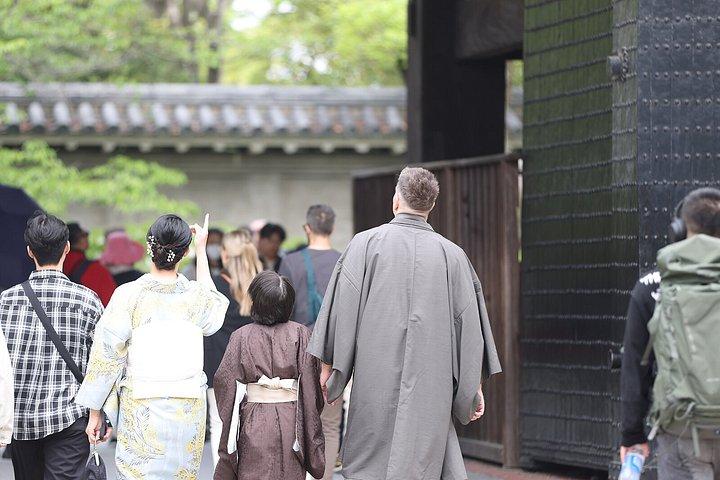 大阪城と散歩で着物撮影