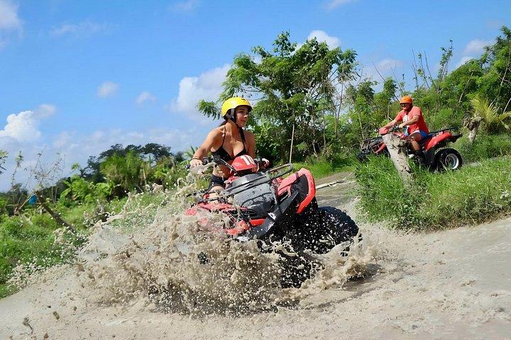 バリATVクワッドバイクアドベンチャーと聖なる滝の恵み