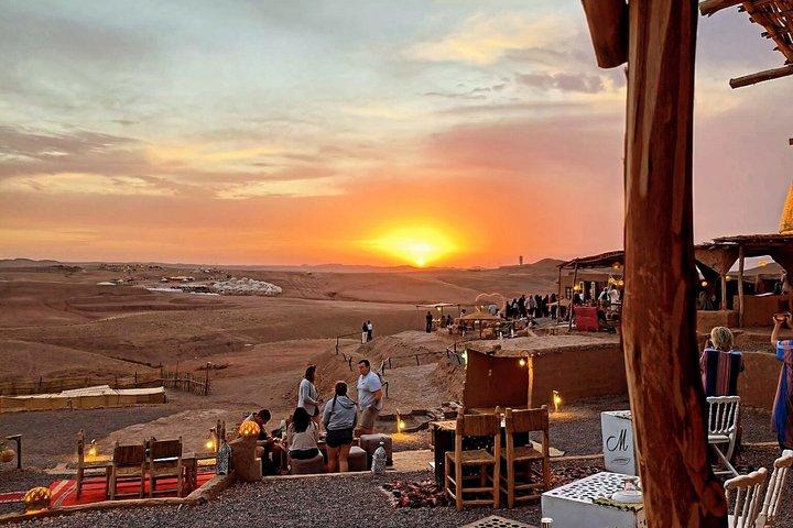 Agafay Desert Sunset Camel Ride and Dinner from Marrakech