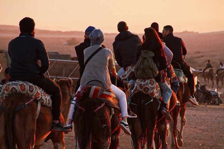 Agafay Desert Camel Ride Sunset Dinner and Live Moroccan Show
