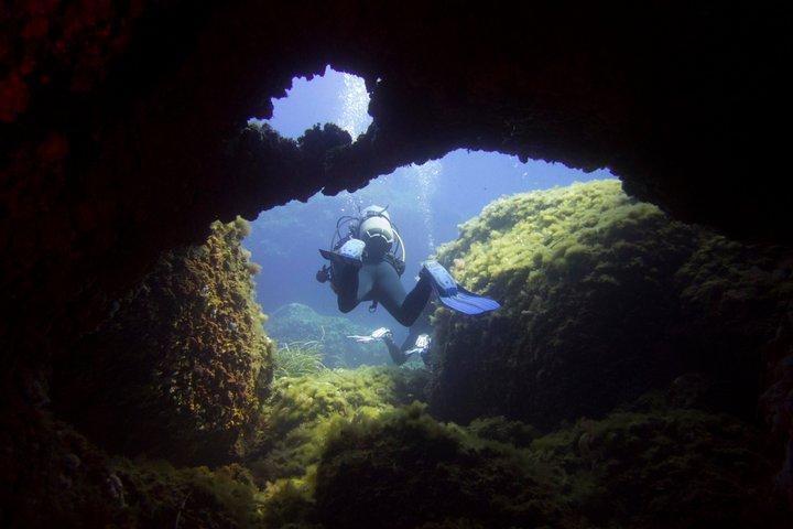 メノルカ海洋保護区での認定ダイバー向けダブルダイブ