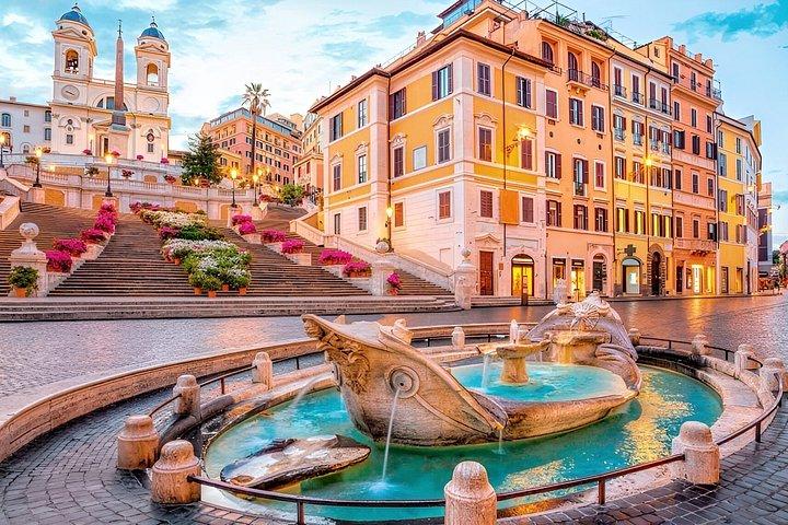 ローマ：パンテオン、トレビの泉、スペイン語ステップ＆ナボナツアー
