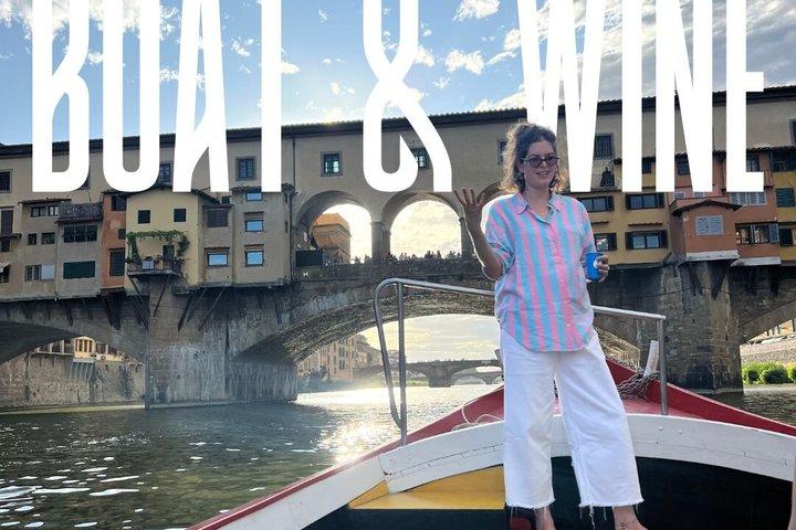 Panoramisch Florence per boot met wijn