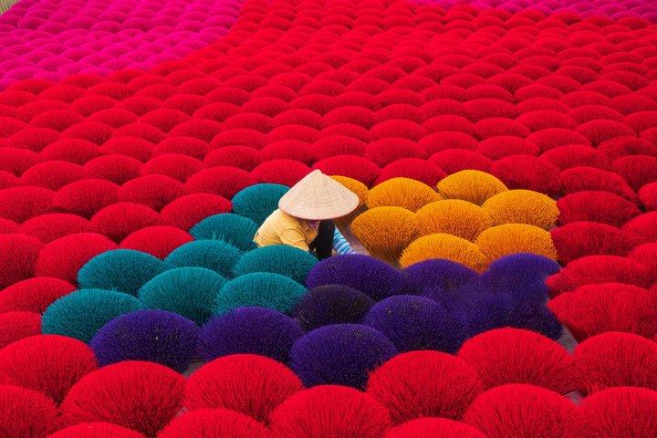香村、円錐帽子、漆芸、SMALL GROUP ハノイ発