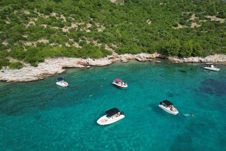 ドゥブロブニク：プライベートボートビーチツアーエラフィティ諸島と青の洞窟
