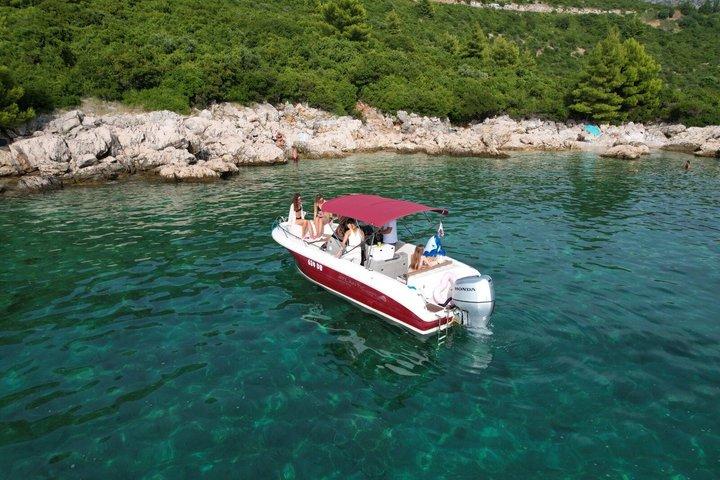ドゥブロブニク：プライベートボートビーチツアーエラフィティ諸島と青の洞窟