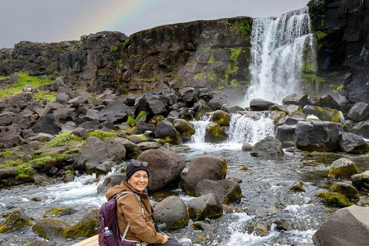 Tour privato del Golden Circle con Faxafoss dall'aeroporto di Keflavik