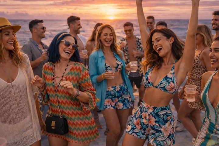 Ibiza - Formentera : サンセットボートパーティー（ドリンク＆フード付き）