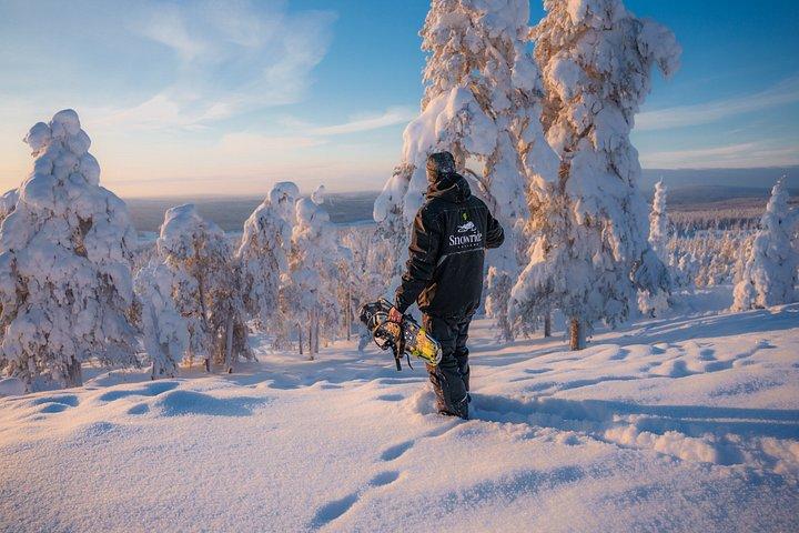 ロヴァニエミのスノーモービルとスノーシュー、少人数制
