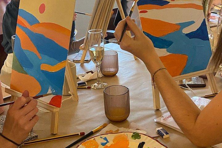 Painting&Wine Workshop - Creative Painting Experience in Paris