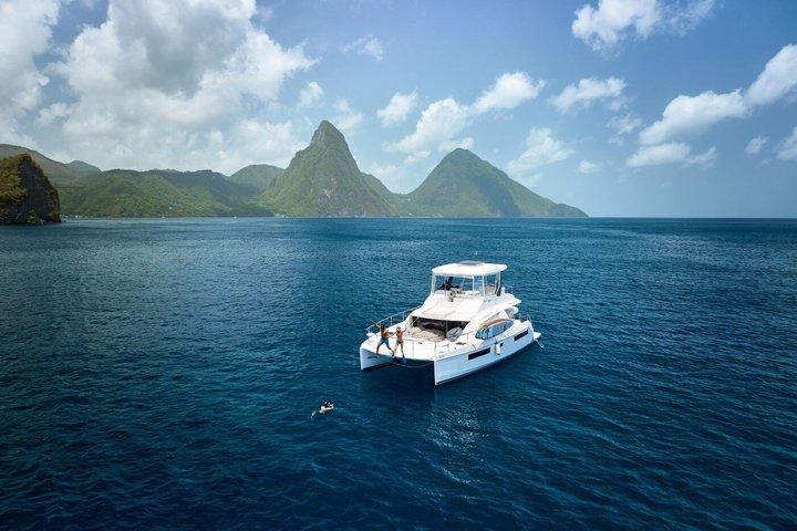 Schwefelquellen und Wasserfall oder Piton und Beach Boat Tour