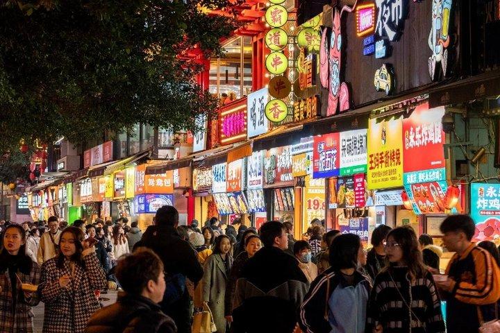 Excursão noturna de comida de rua de Chongqing